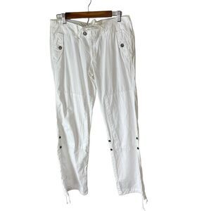 Vintage American Eagle White Convertible Capris Pants 10